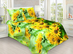Простыня Mercury Home Подсолнечник 1.5 СП 145x214 Бязь