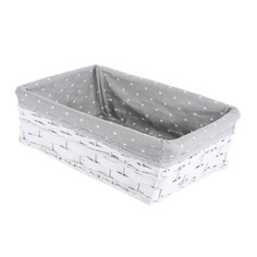 Корзина для белья Ad trend Mawi 14 х 34 х 47 см белый + серый