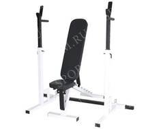 Скамья для жима + стойки без страховки SPORTLIM,черно-белый