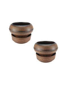 69КАШ032.2.П01 Горшок для цветов Молоченный 2шт 0,6л Солнечногорская керамика