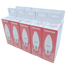 Набор светодиодных ламп (10шт.) TOSHIBA LED C35 свеча 5W/470Лм 3000K Е27 драйвер IC