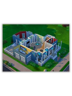 Магнит на холодильник DRABS малый - A5, sims, дом без крыши вид сверху