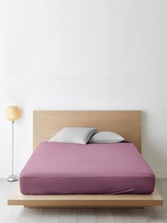 Простыня на резинке Ночь Нежна "Розово-лиловый" 703 Поплин однотонный 90х200х20