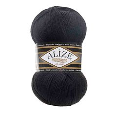 Пряжа Alize 692917_00052 Superlana klasik черный