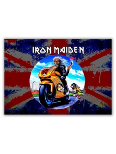 Магнит на холодильник DRABS большой - A4, iron maiden 666