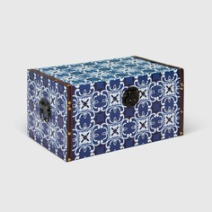 Сундук декоративный для хранения Grand Forest Azulejo 38 x 25 x 20 см синий