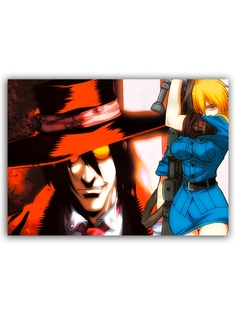 Магнит на холодильник DRABS Hellsing Виктория и Алукард