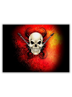 Магнит на холодильник DRABS большой - A4, Rock skull