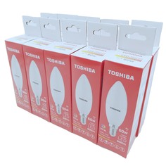 Набор светодиодных ламп (10шт.) TOSHIBA LED C39 свеча 8W/806Лм 3000K Е14 драйвер IC