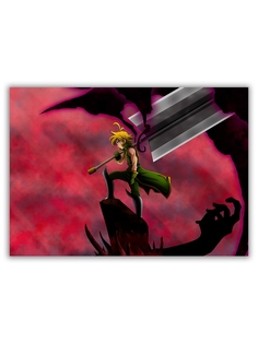Магнит на холодильник DRABS большой - A4, Meliodas