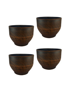 69KАШ018.4 Кашпо Молоченный 4шт 0,85л Солнечногорская керамика