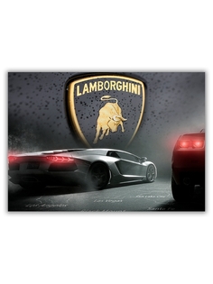 Магнит на холодильник DRABS малый - A5, Машина Lamborghini