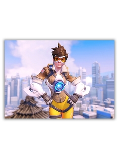 Магнит на холодильник DRABS большой - A4, Overwatch