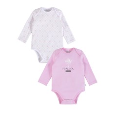 Комплект для девочки- Боди 2шт. 21-14002 Пион, Интерлок, Мамуляндия белый; розовый 62