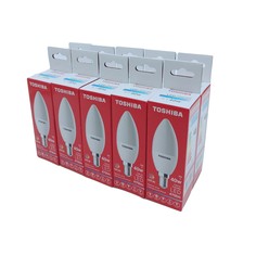 Набор светодиодных ламп (10шт.) TOSHIBA LED C35 свеча 5W/470Лм 4000K Е14 драйвер IC