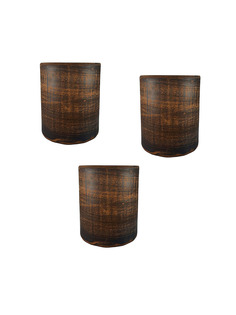 69КАШ002.3 Горшок для цветов Гладкая серия 3шт 0,7л Солнечногорская керамика