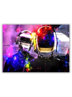 Магнит на холодильник малый DRABS A5, daft punk цветные огни