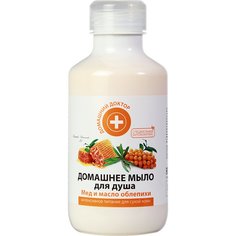 Домашнее мыло для душа Домашний Доктор ЭЛЬФА мёд и масло облепихи 500мл