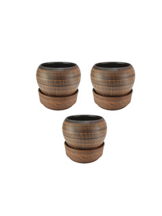 69_030.3.П01 Горшок для цветов Молоченный 3шт 0,7л Солнечногорская керамика