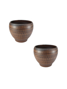 69КАШ031.2 Кашпо Молоченный 2шт 0,55л Солнечногорская керамика