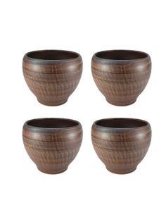 69КАШ031.4 Кашпо Молоченный 4шт 0,55л Солнечногорская керамика