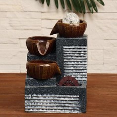 Фонтан настольный водопад три кувшина, 18х15х28 см с подсветкой 803-021 Egidius