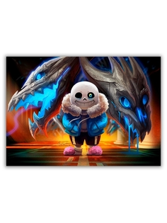 Магнит на холодильник DRABS большой - A4, Sans