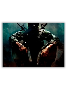 Магнит на холодильник DRABS малый - A5, Call of duty, мужик с двумя пистолетами