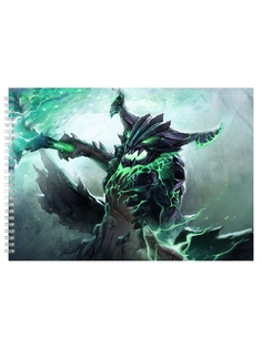 Альбом для рисования DRABS Dota зеленое пламя