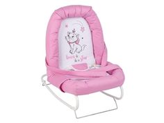 Детский шезлонг Polini kids Disney baby Кошка Мари, розовый 0002410-02