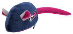Игрушка-пищалка для кошек Joyser плюш, текстиль, розовый, синий, 16 см