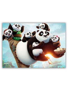 Магнит на холодильник DRABS малый - A5, Kung fu panda 3
