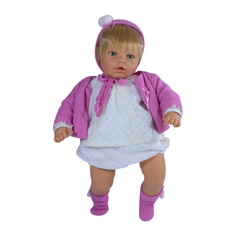 Кукла Berjuan Mi Nene в розовой вязаной шапочке 30075BR