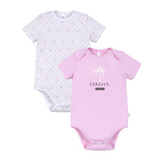 Комплект для девочки- Боди 2шт. 21-14001 Пион, Интерлок, Мамуляндия белый; розовый 80