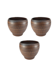 69КАШ031.3 Кашпо Молоченный 3шт 0,55л Солнечногорская керамика