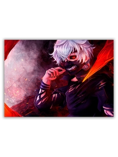 Магнит на холодильник DRABS большой - A4, Tokyo Ghoul, рука около рта