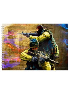 Альбом для рисования DRABS GO с автоматами целятся