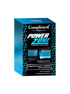 Набор Compliment №1691 men Power ZoneHydroEnergy Мыло д/умывания 100мл+Гель для душа 100мл