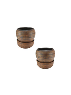 69_030.2.П01 Горшок для цветов Молоченный 2шт 0,7л Солнечногорская керамика