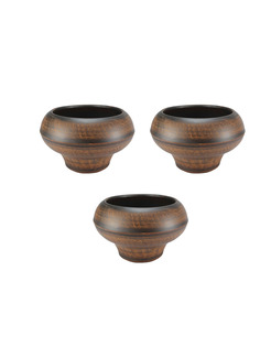 69КАШ032.3 Кашпо Молоченное 3шт 0,6л Солнечногорская керамика