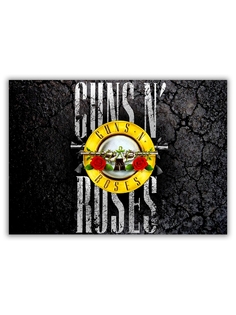 Магнит на холодильник DRABS большой - A4, Guns n Roses эмблема желтая