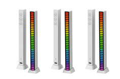 Светодиодная подсветка RGB D082 эквалайзер для музыки, белый, 3 шт Mobicent