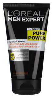 Гель для умывания L’Oreal Paris Men Expert Pure Power Черный уголь 150 мл