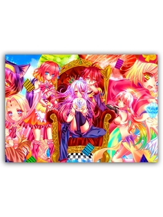 Магнит на холодильник DRABS Нет игры - нет жизни, no game no Life