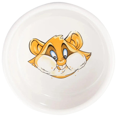 Одинарная миска грызунов КерамикАрт, керамика, белый, 0,13 л