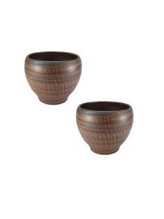 69KАШ030.2 Кашпо Молоченный 2шт 0,7л Солнечногорская керамика