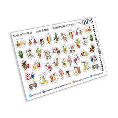 Наклейки для ногтей BPW.style «Мультяшки» №ns7-15