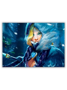 Магнит на холодильник DRABS большой - A4, Девушка Crystal Maiden