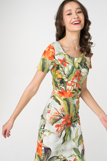 Повседневное платье женское adL12434451000 зеленое M