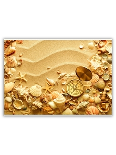 Магнит на холодильник DRABS большой - A4, Песок, компас